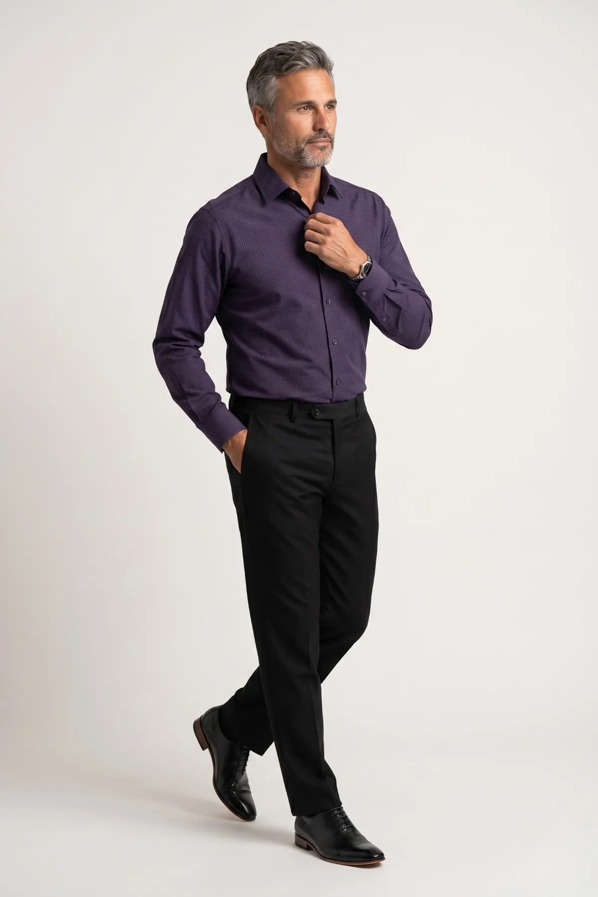 Camisa Social Masculina Tradicional Quadriculada