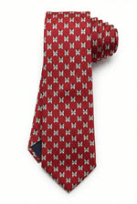 Gravata Masculina Estilo Seda Semi Slim Geométrica