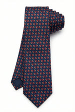 Gravata Masculina Estilo Seda Semi Slim Geométrica