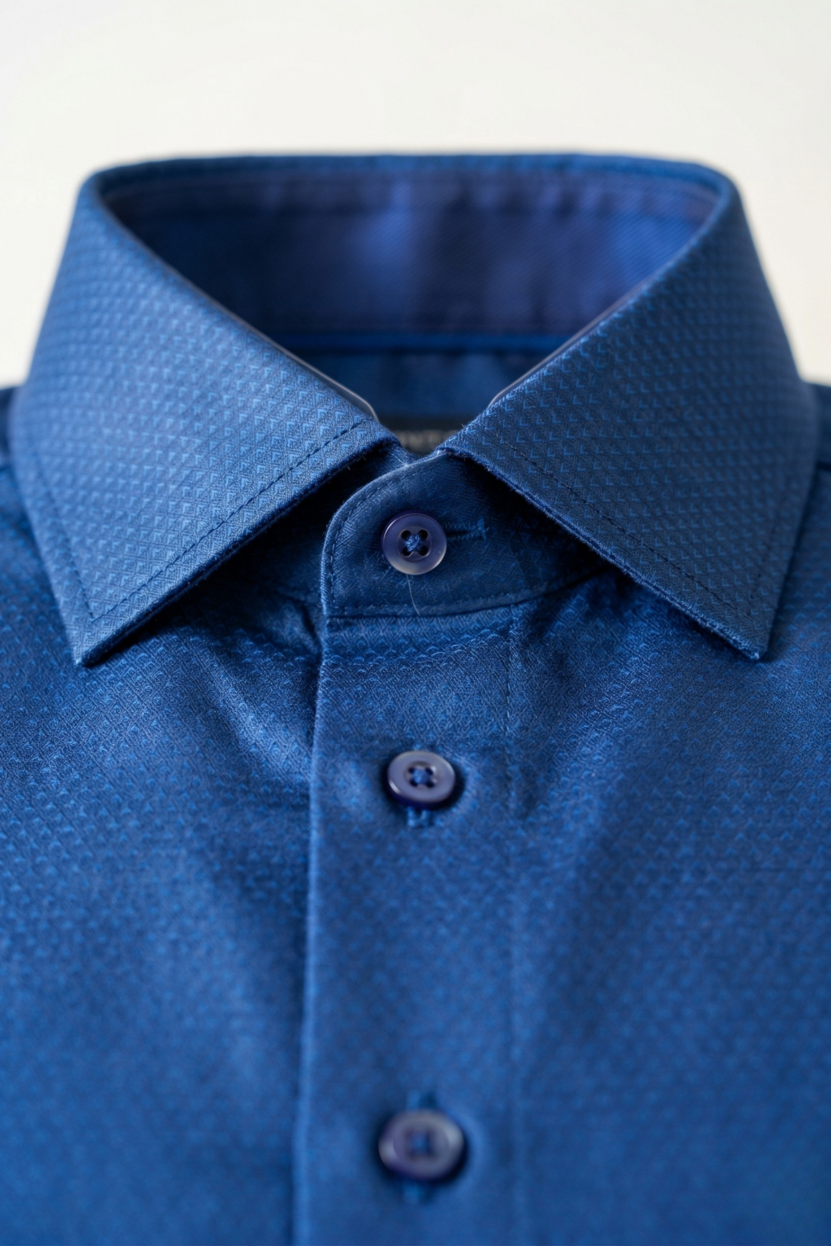 Camisa Social Slim Azul Royal Acetinado