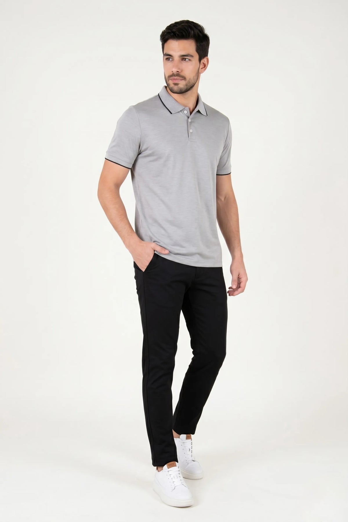 Camisa Polo Masculina Modal com Elastano