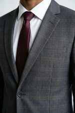 Terno Masculino Grafite Príncipe de Gales Semi Slim