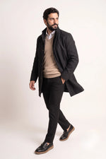 Sobretudo Masculino Preto Lancaster