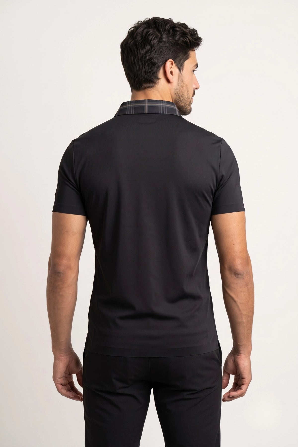 Camisa Polo Masculina Tech Slim Gola Xadrez com Elastano