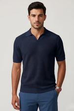 Camisa Polo Masculina Tricot V Textura