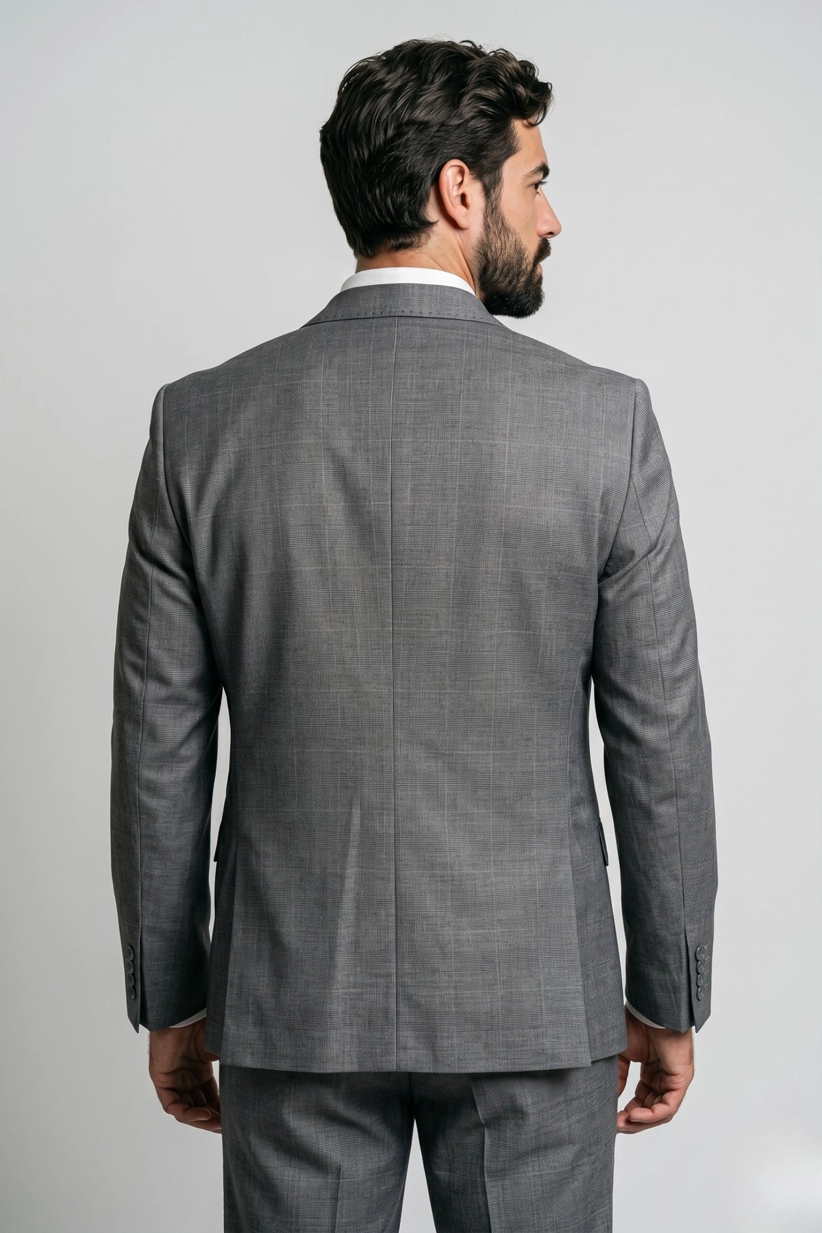 Terno Masculino Poliviscose Slim Príncipe de Gales Vicenza