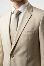 Terno Masculino Poliviscose Semi Slim Bege Riviera