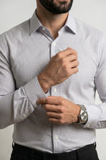 Camisa Social Masculina Xadrez Micro Tradicional