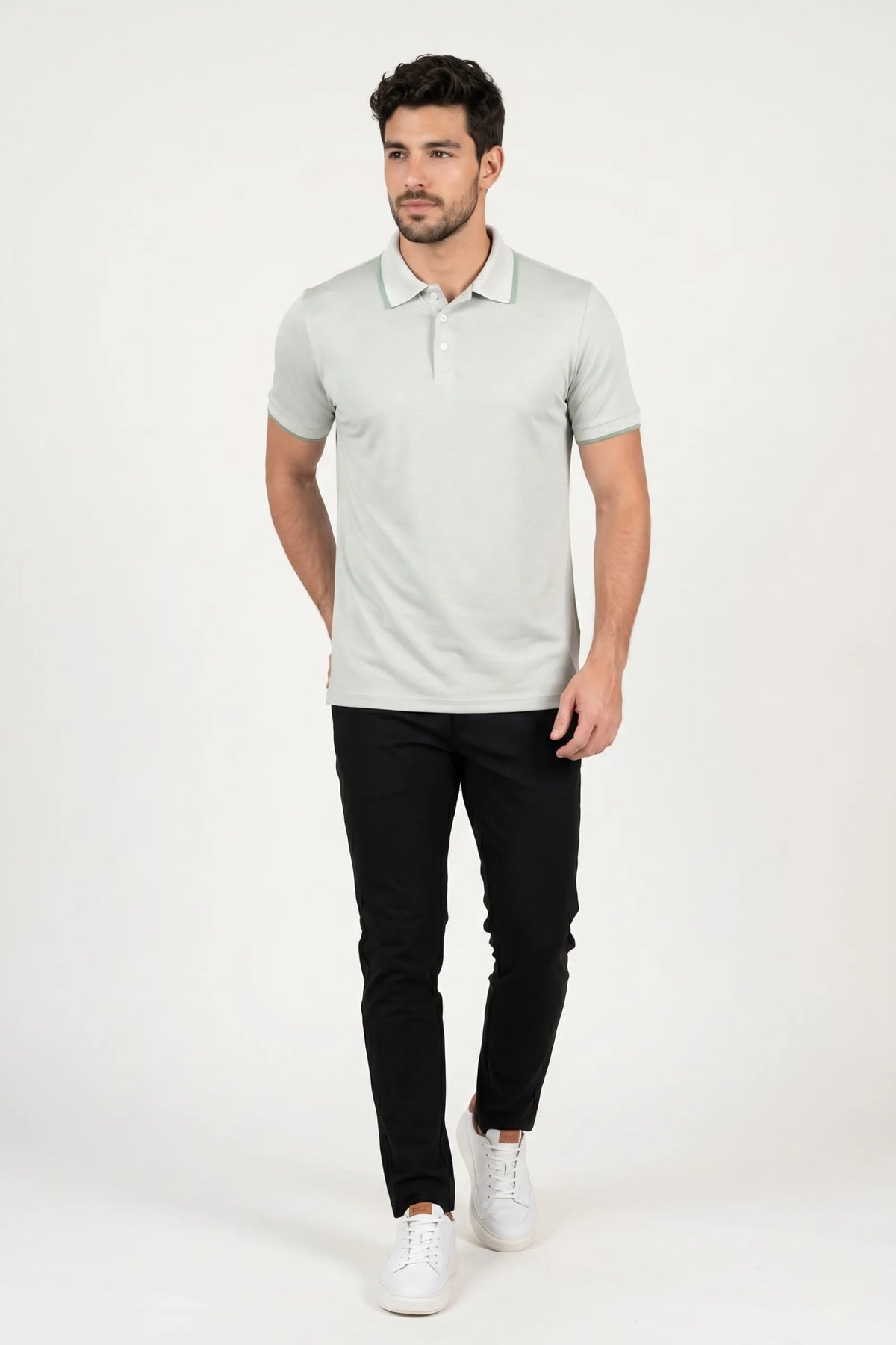 Camisa Polo Masculina Modal com Elastano