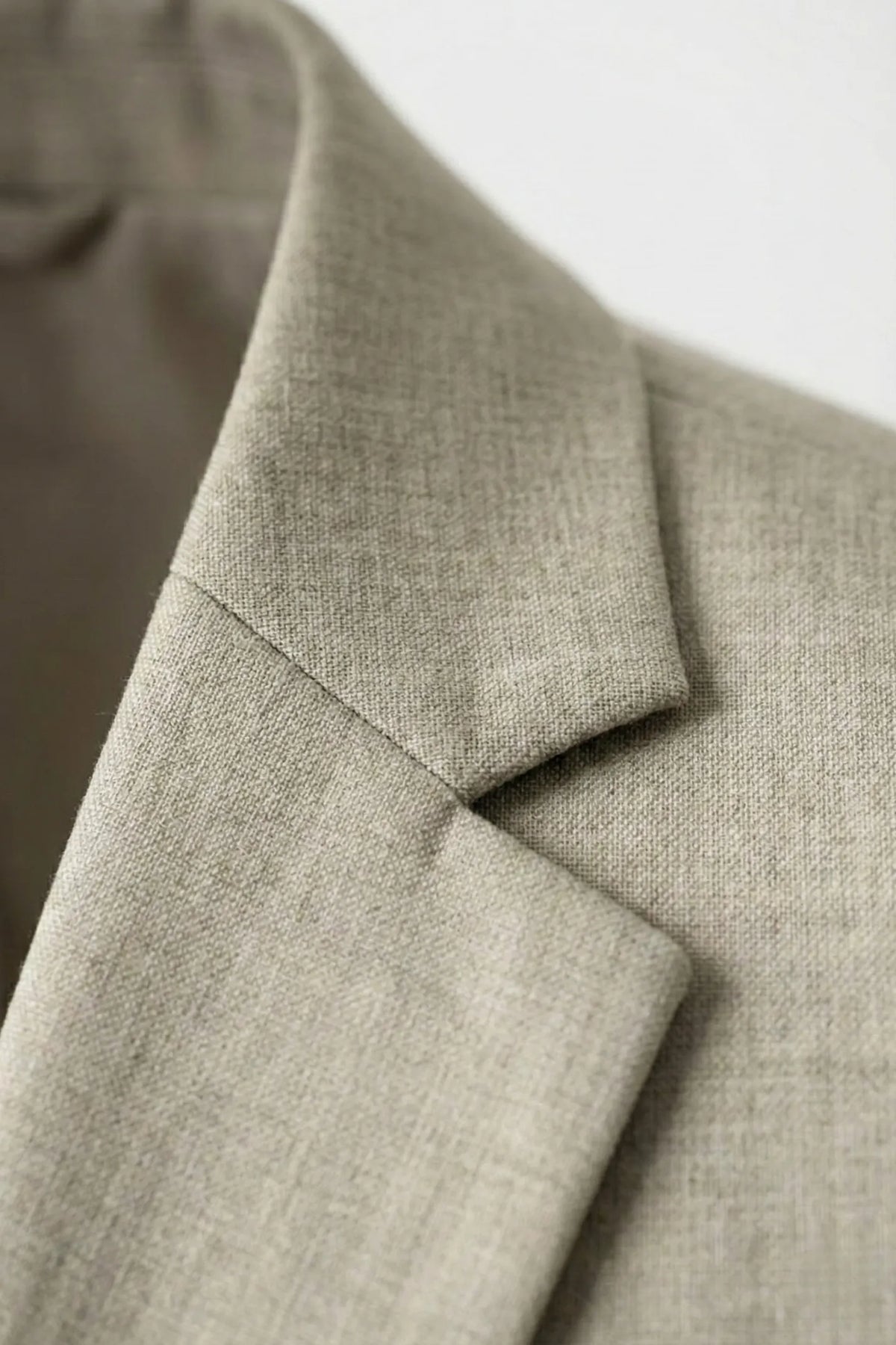 Terno Masculino Poliéster Semi Slim Areia Mesclado