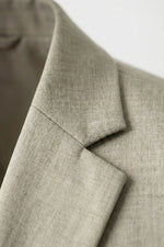 Terno Masculino Poliéster Semi Slim Areia Mesclado