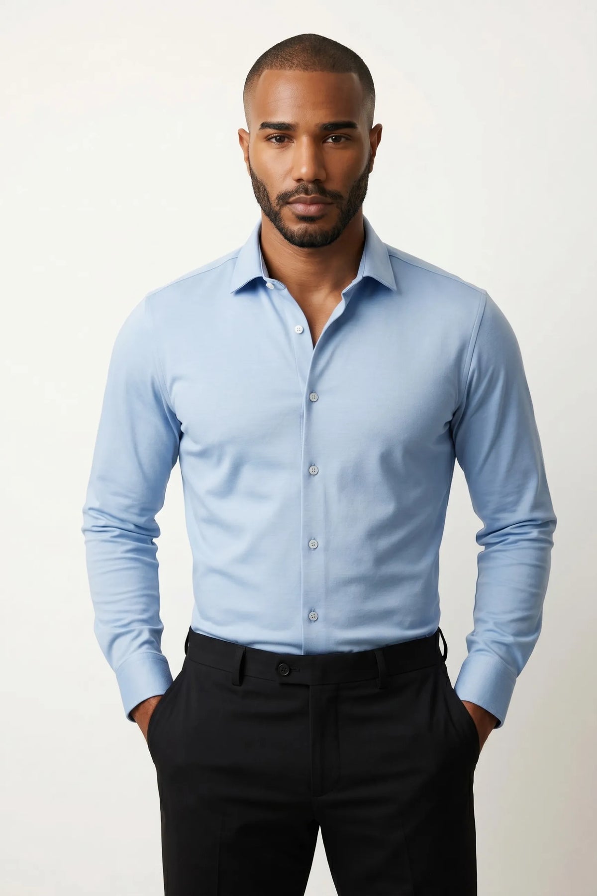 Camisa Social Masculina Super Slim com Elastano