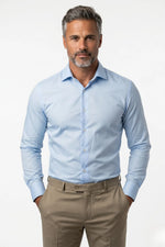 Camisa Social Slim Fit em Algodão Premium