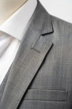 Terno Masculino Príncipe de Gales em Poliviscose Cinza Escuro