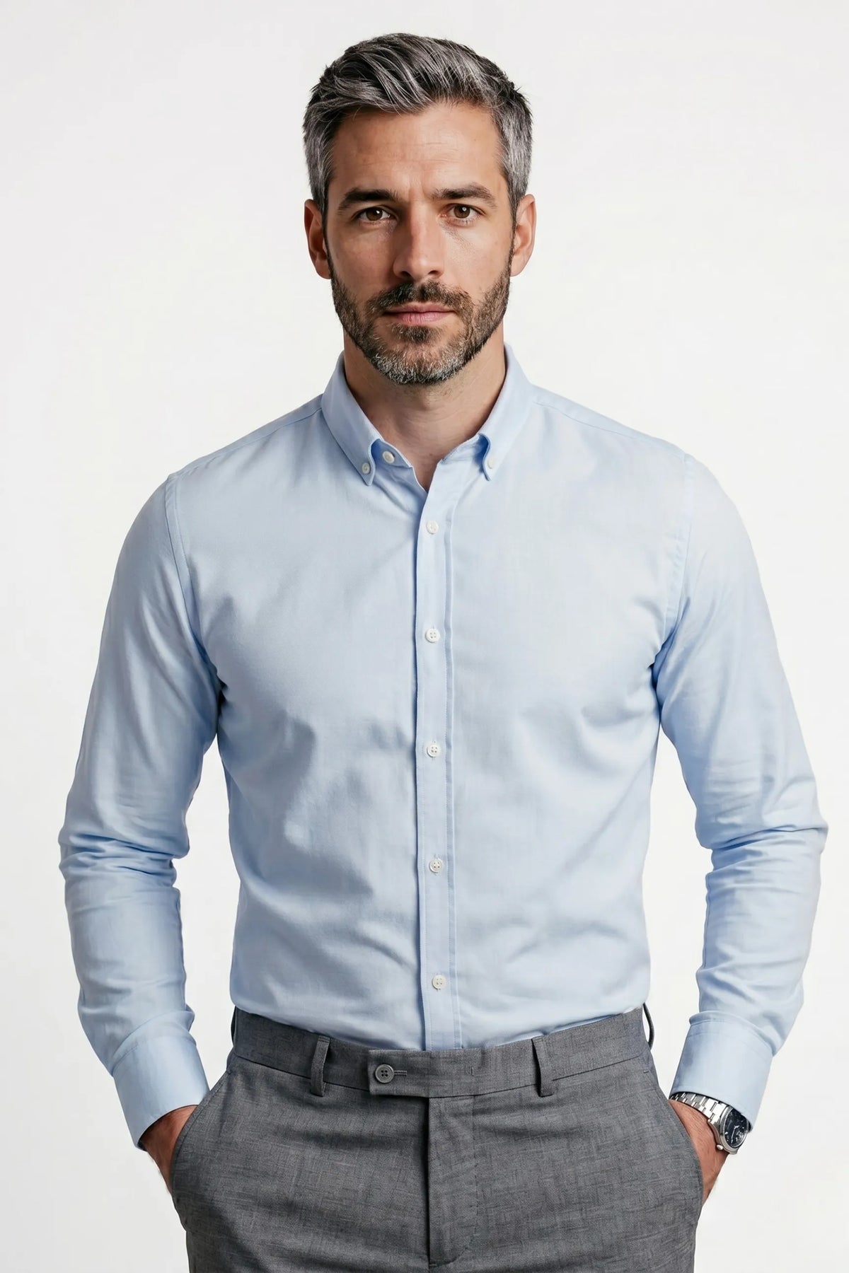 Camisa Social Masculina Slim em Oxford Modal