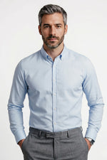 Camisa Social Masculina Slim em Oxford Modal