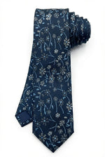 Gravata Masculina Gold Semi Slim Floral