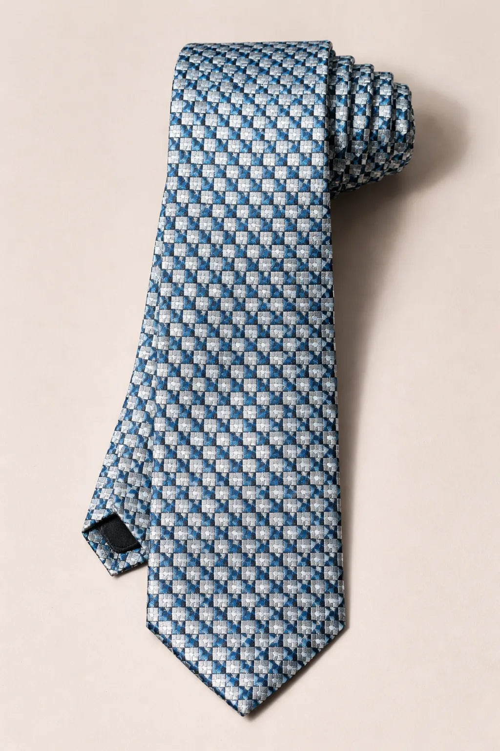 Gravata Masculina Gold Semi Slim Geométrica