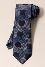 Gravata Masculina Gold Semi Slim Geométrica