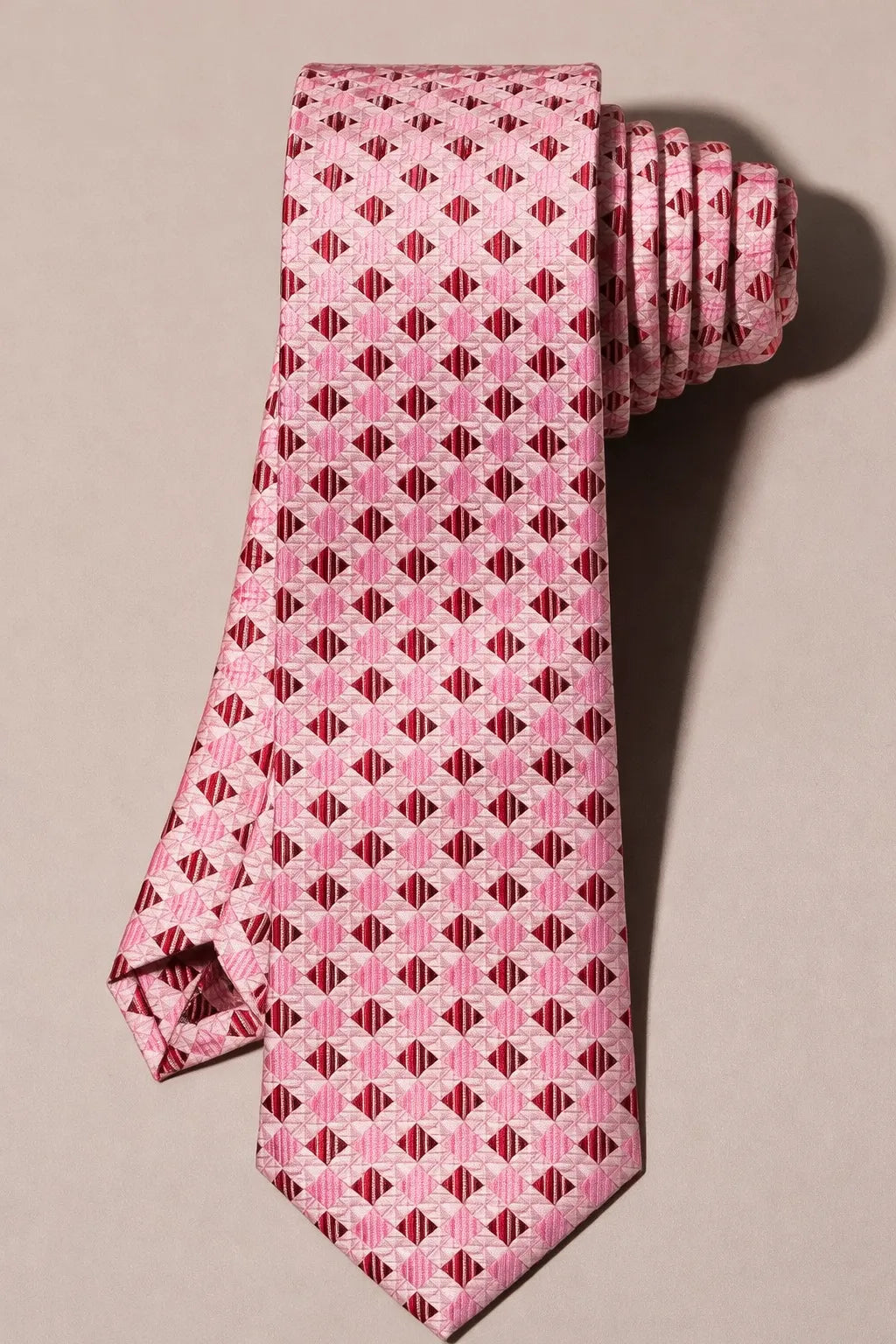 Gravata Masculina Gold Semi Slim Geométrica