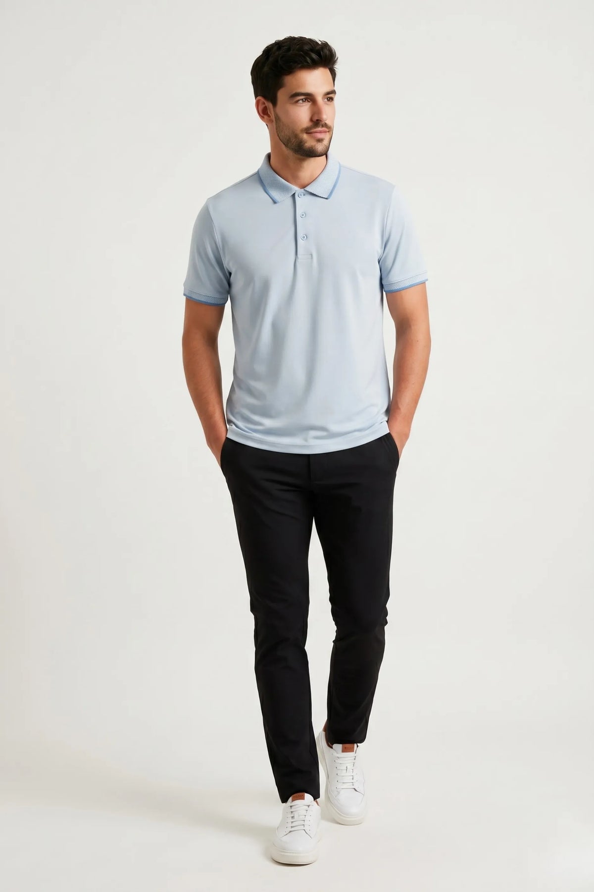 Camisa Polo Masculina Modal com Elastano