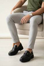 Sapato Mocassim Alaska com Bridão Prateado