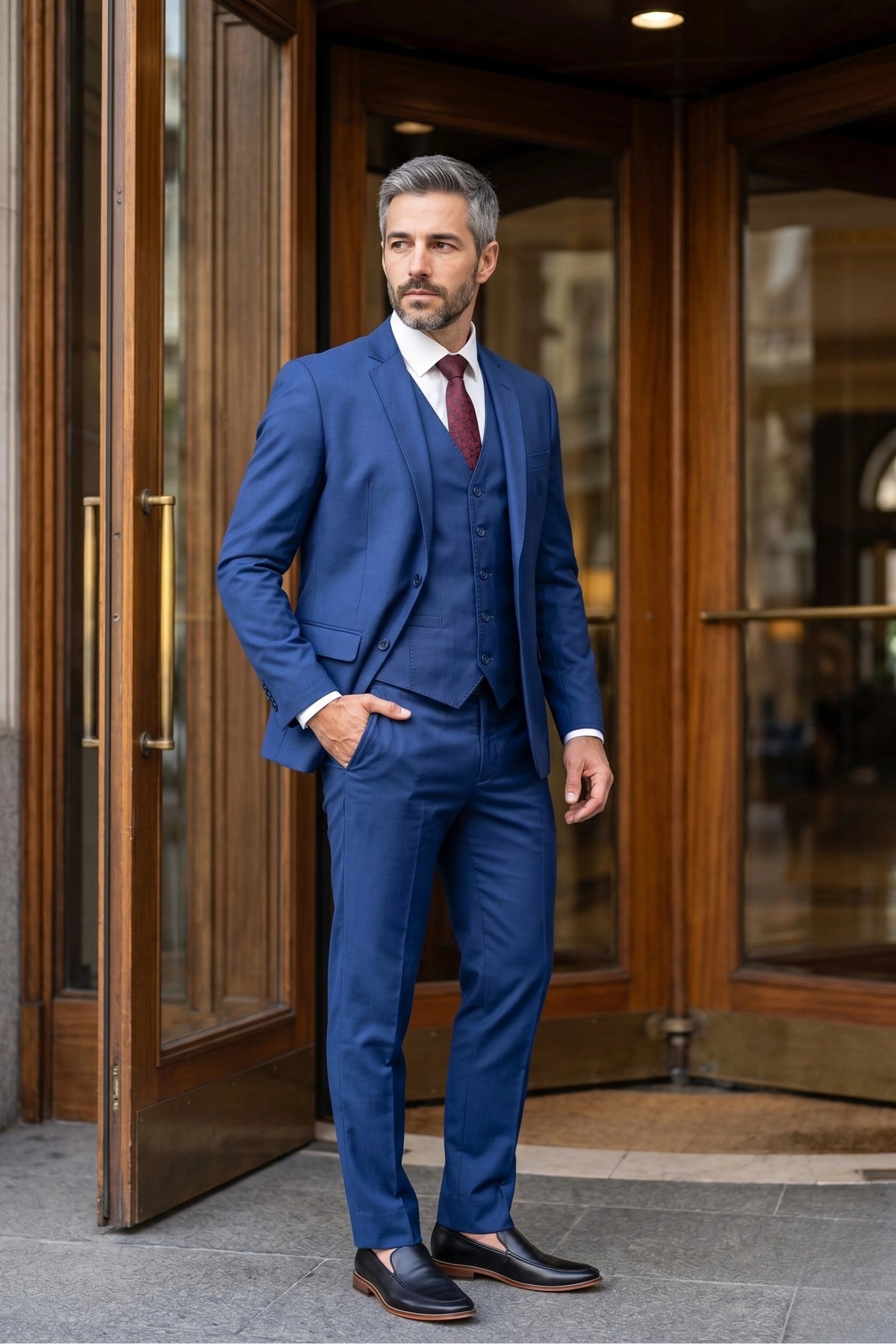 Terno Masculino Poliviscose Slim Capri