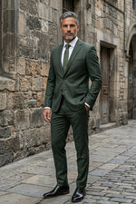 Terno Masculino Poliéster Fio Indiano Verde Oliva