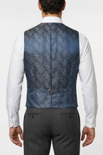 Terno Masculino Príncipe de Gales em Poliviscose Cinza Escuro