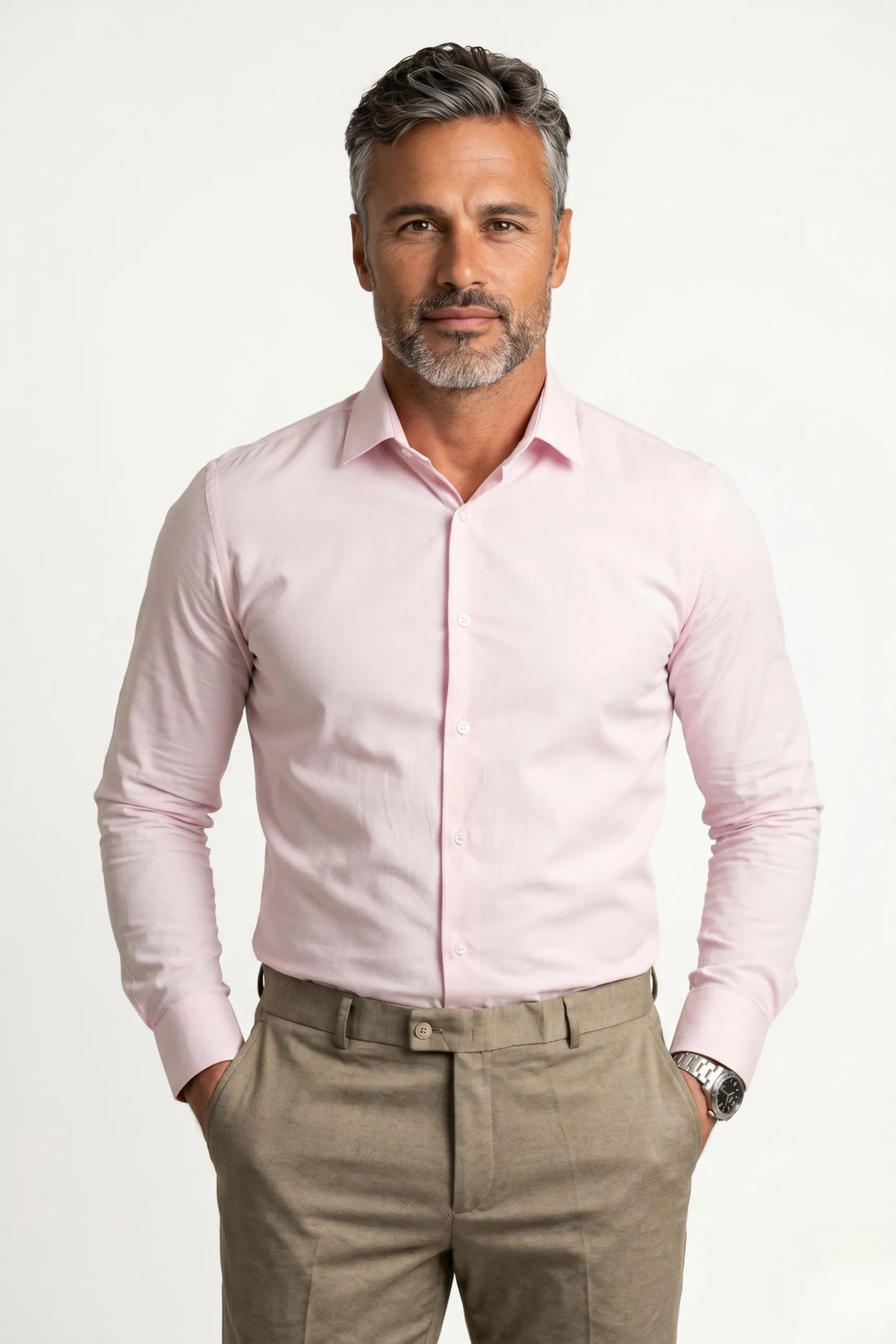 Camisa Social Slim Fit em Algodão Premium