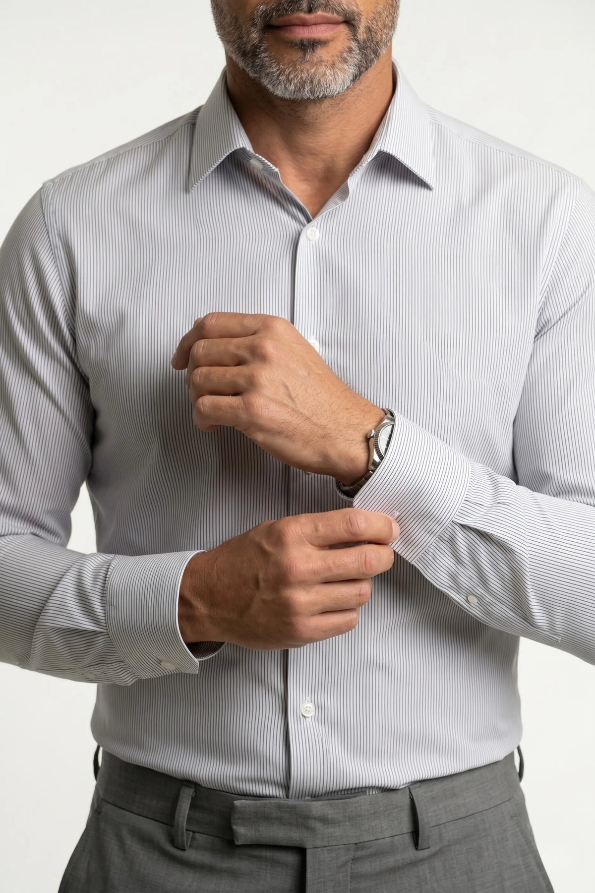 Camisa Social Masculina Listrada Tradicional Mil Raias
