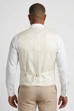 Terno Masculino Poliviscose Semi Slim Bege Riviera