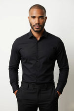 Camisa Social Masculina Super Slim com Elastano
