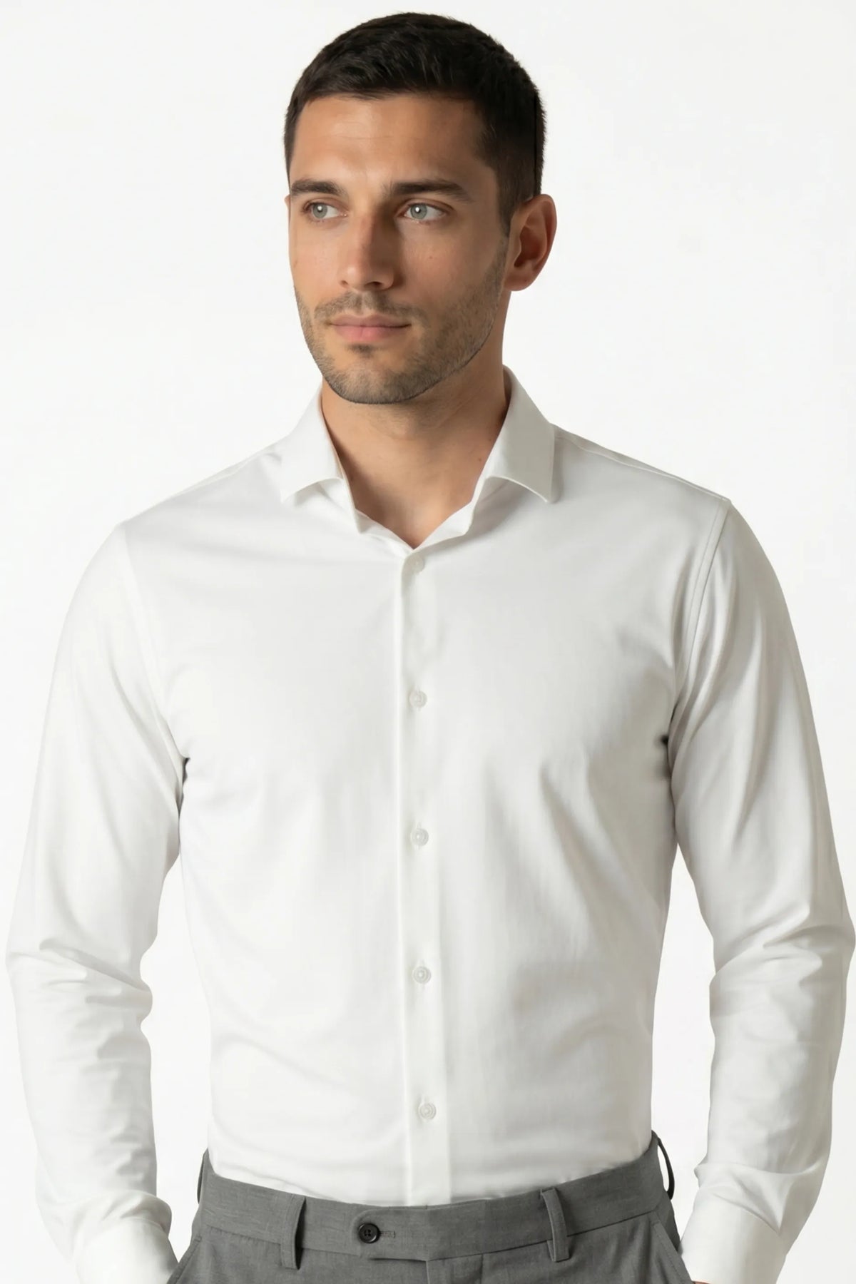 Camisa Social Masculina Tech em Poliamida Stretch