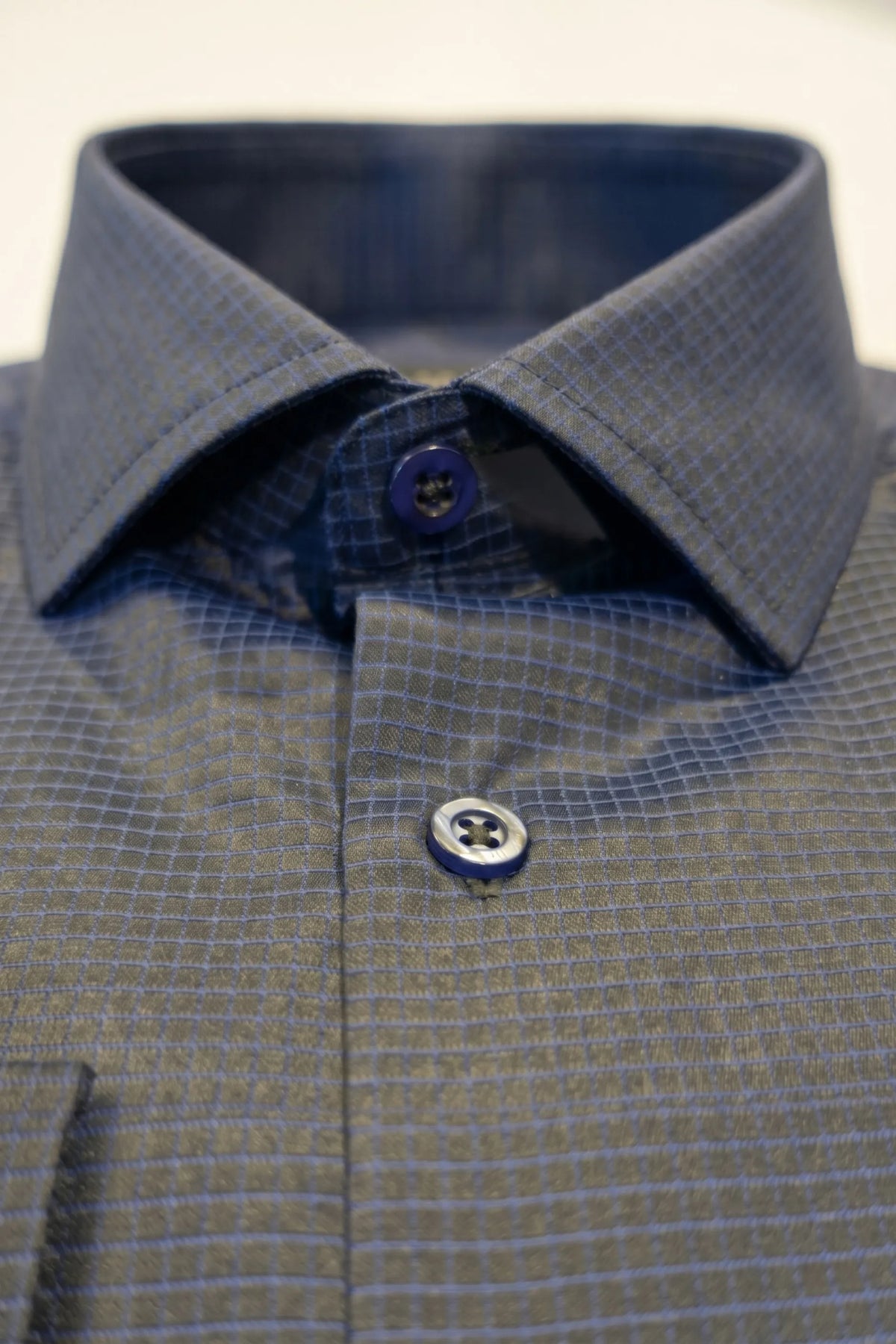 Camisa Social Masculina Xadrez Micro Tradicional