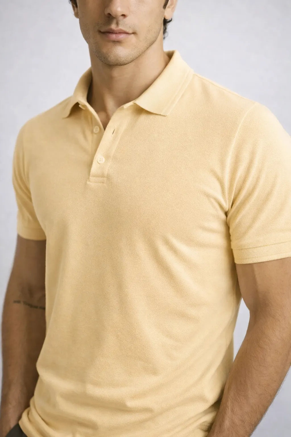 Camisa Polo Slim Algodão Piquet com Elastano