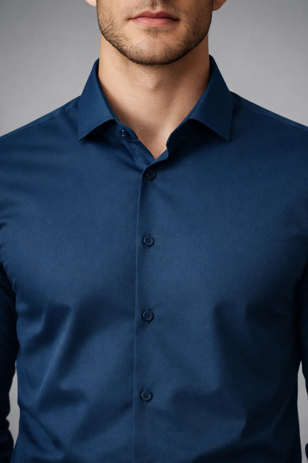 Camisa Social Masculina Tech em Poliamida Stretch