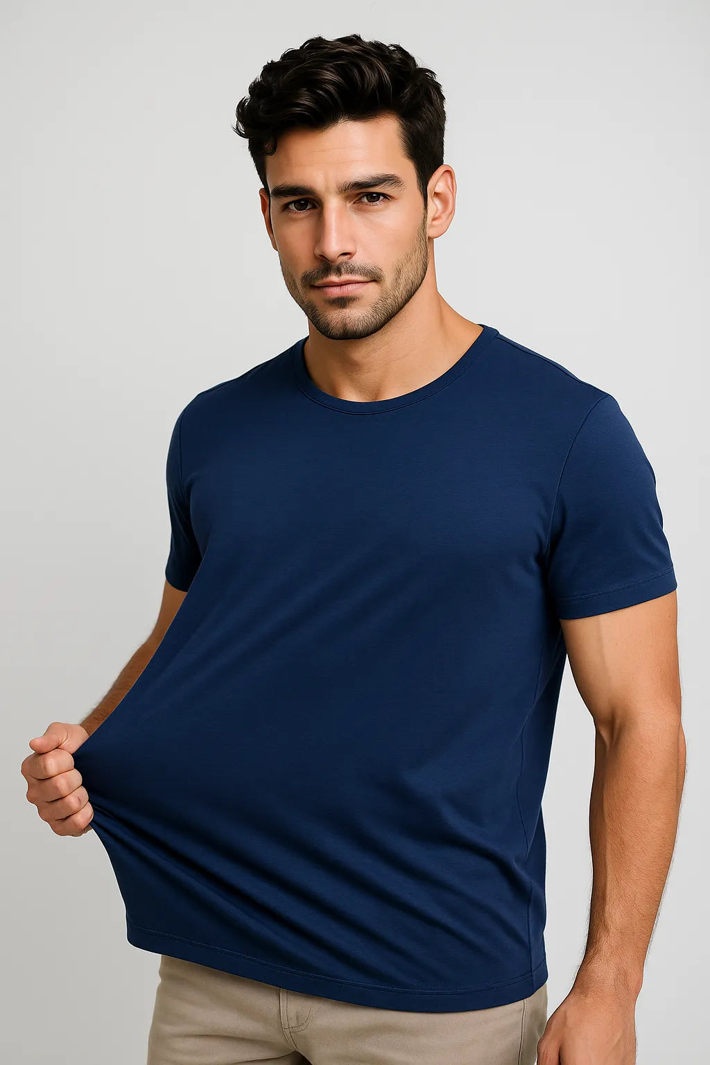 Camiseta Premium em Algodão Egípcio com Elastano Verão 2025