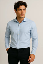 Camisa Social Slim Fit em Algodão Premium