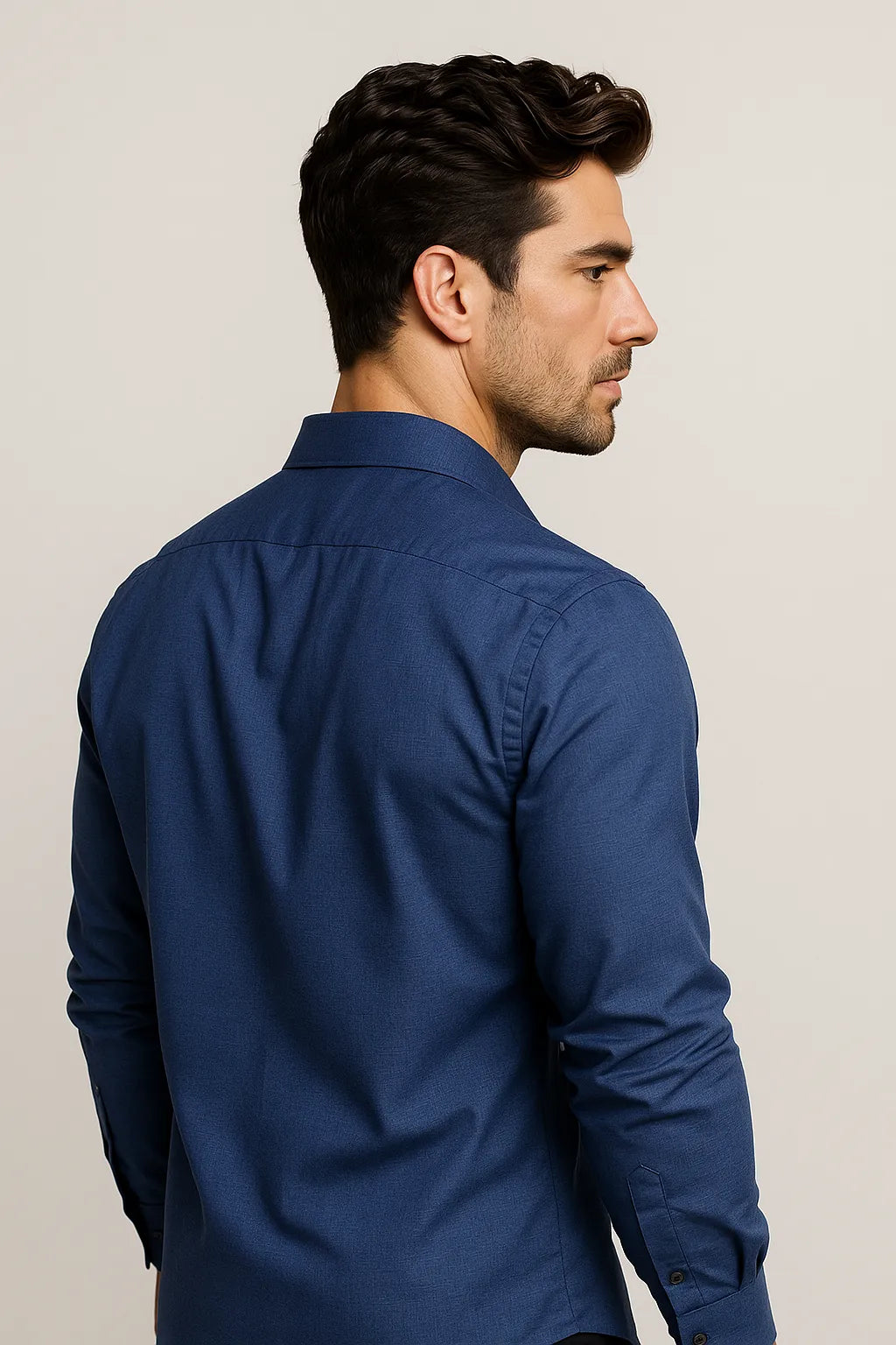 Camisa Social Slim Fit em Algodão Egípcio