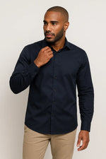 Camisa Social Slim Fit em Algodão Premium
