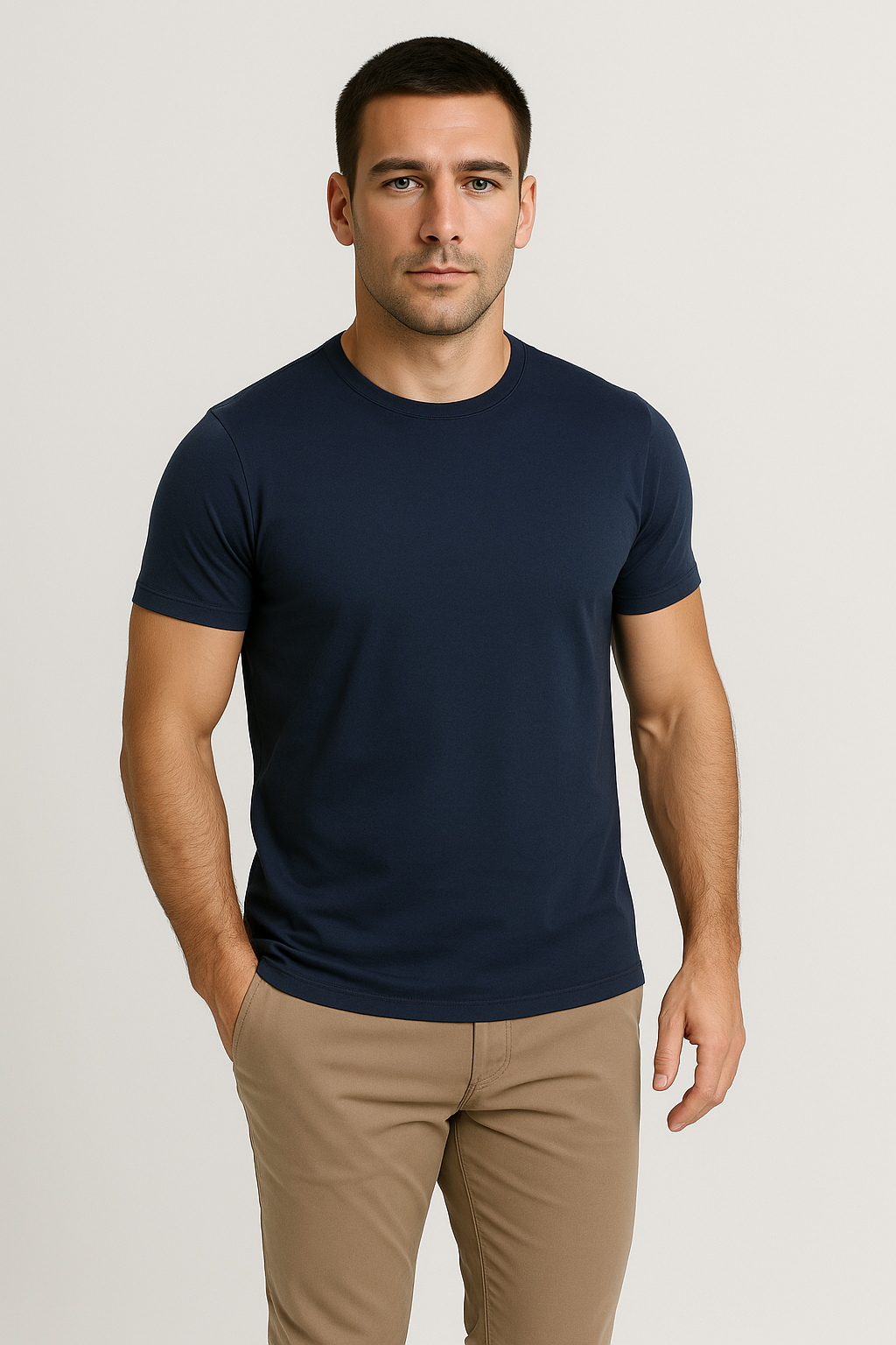 Camiseta Premium em Algodão Egípcio com Elastano Verão 2025