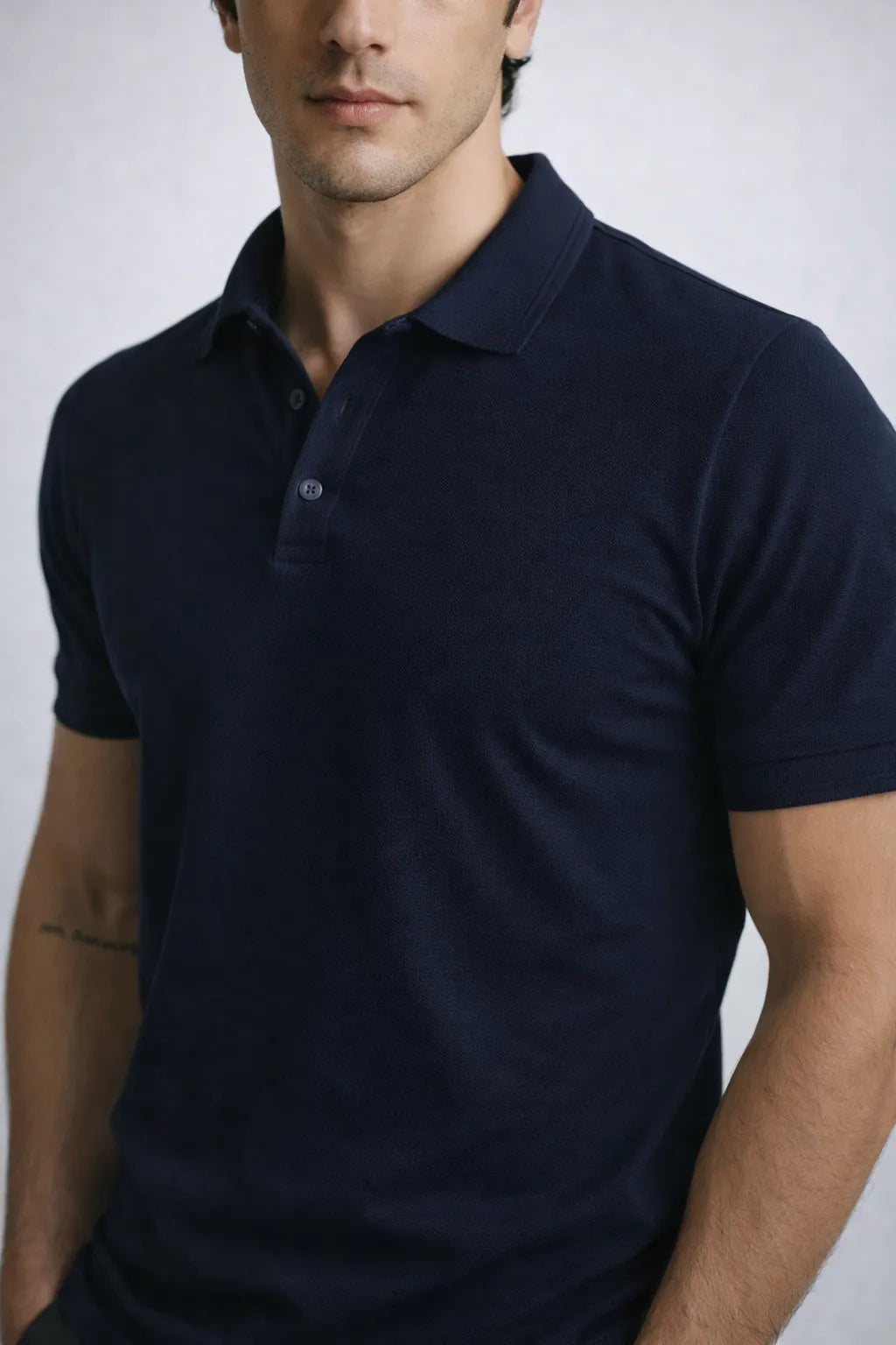 Camisa Polo Slim Algodão Piquet com Elastano
