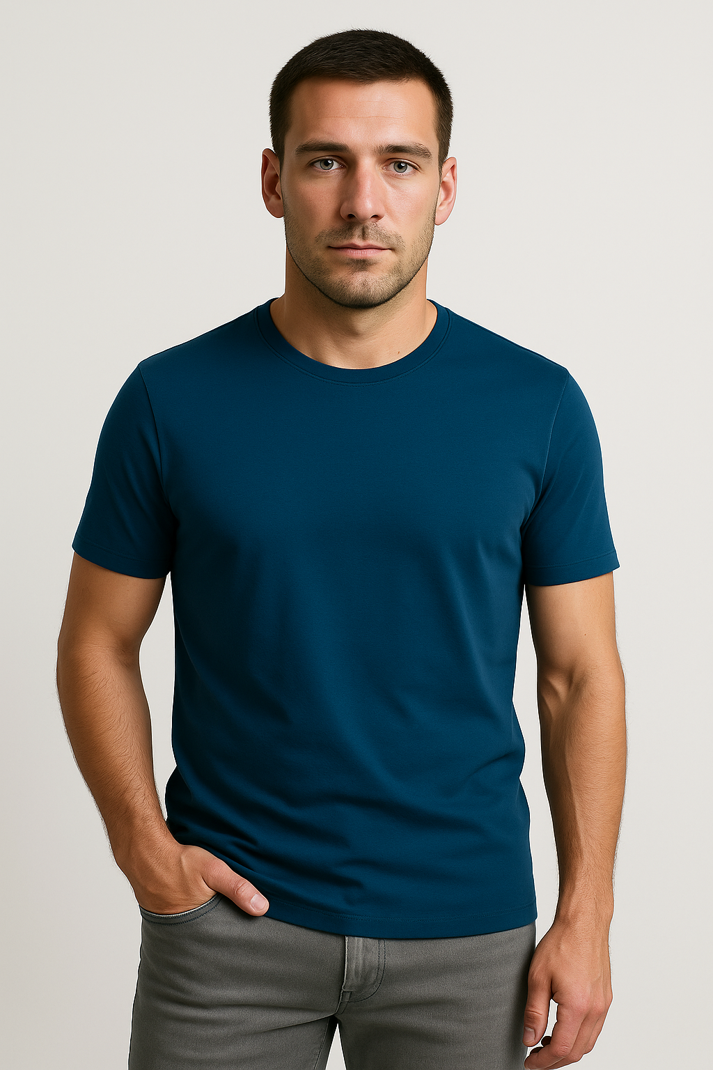 Camiseta Premium em Algodão Egípcio com Elastano Verão 2025