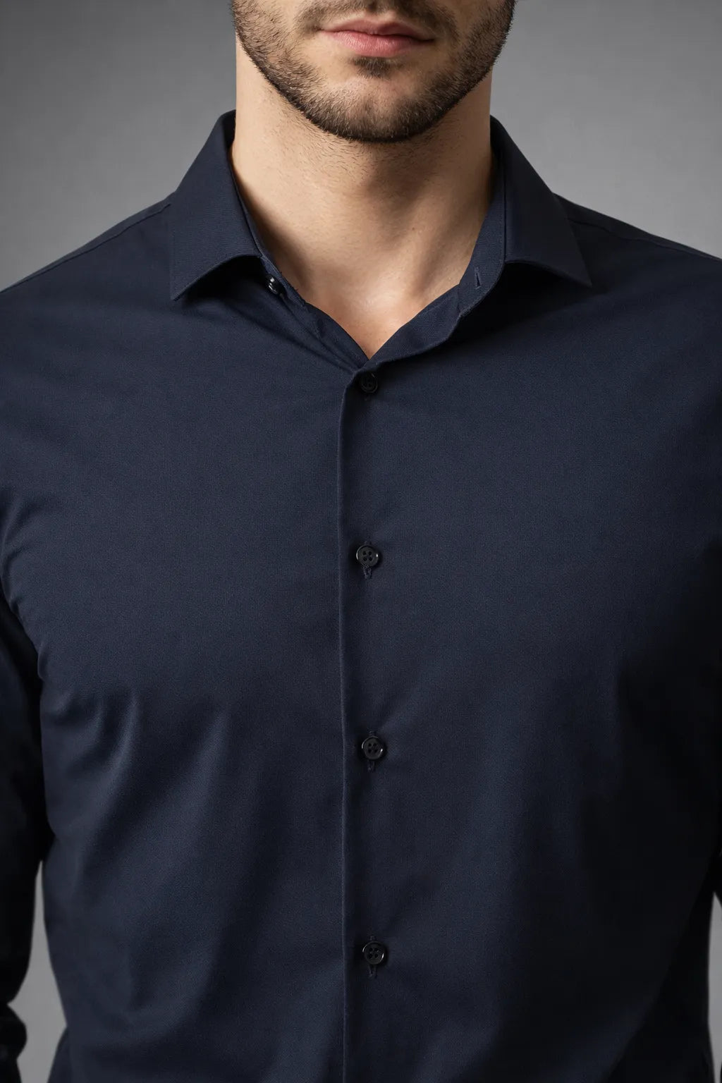 Camisa Social Masculina Tech em Poliamida Stretch