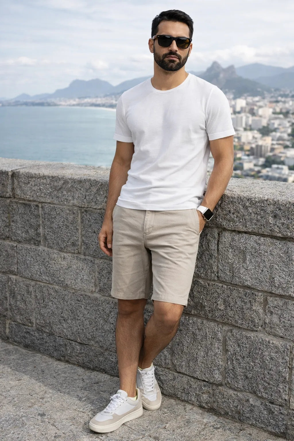 Bermuda Masculina Sarja com Elastano