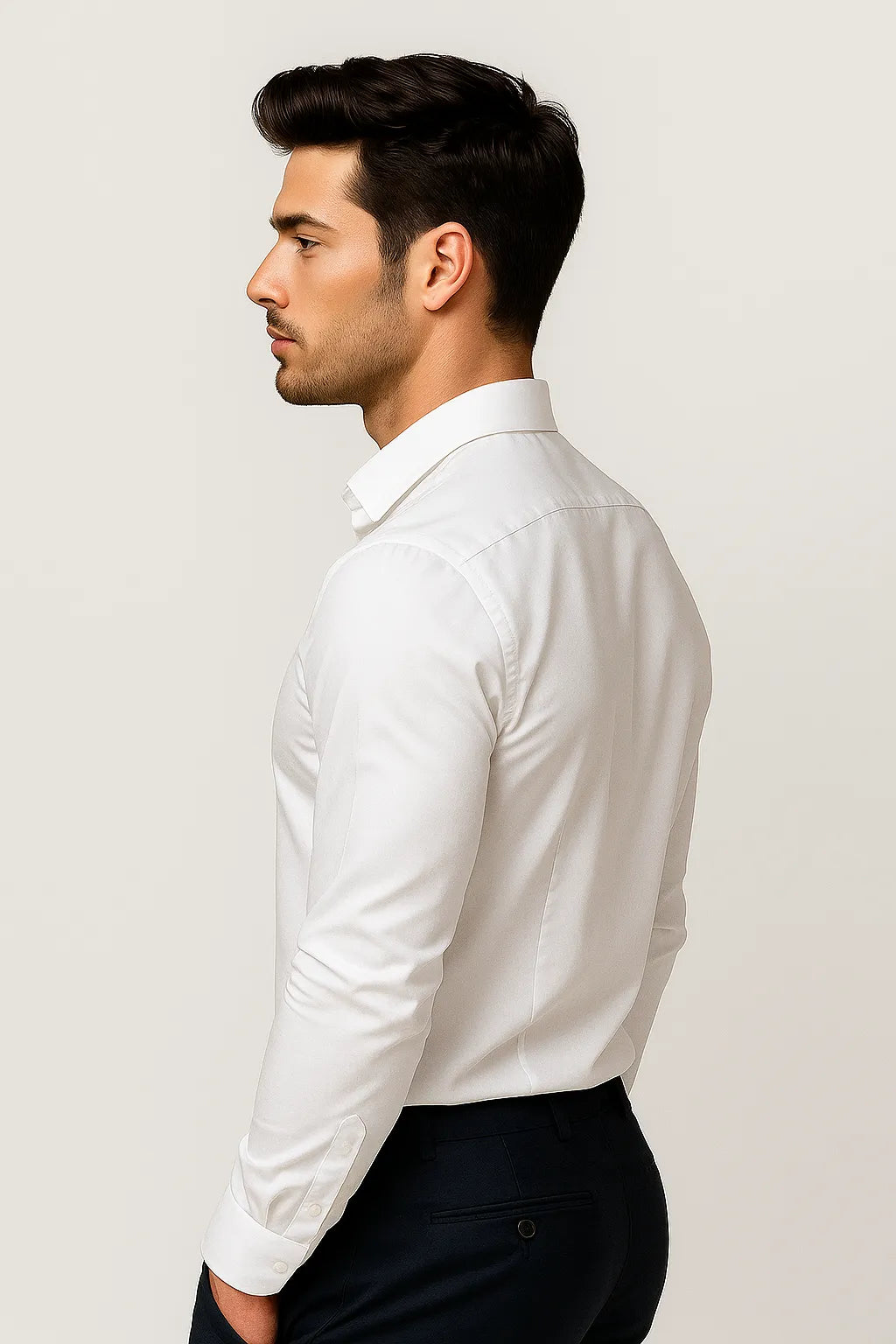 Camisa Social Slim Fit em Algodão Egípcio