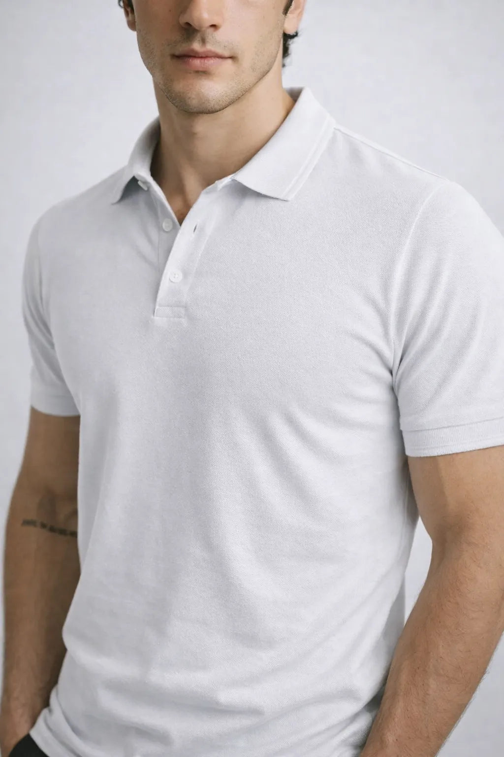 Camisa Polo Slim Algodão Piquet com Elastano