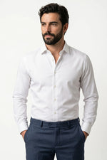Camisa Social Slim Fit em Algodão Egípcio