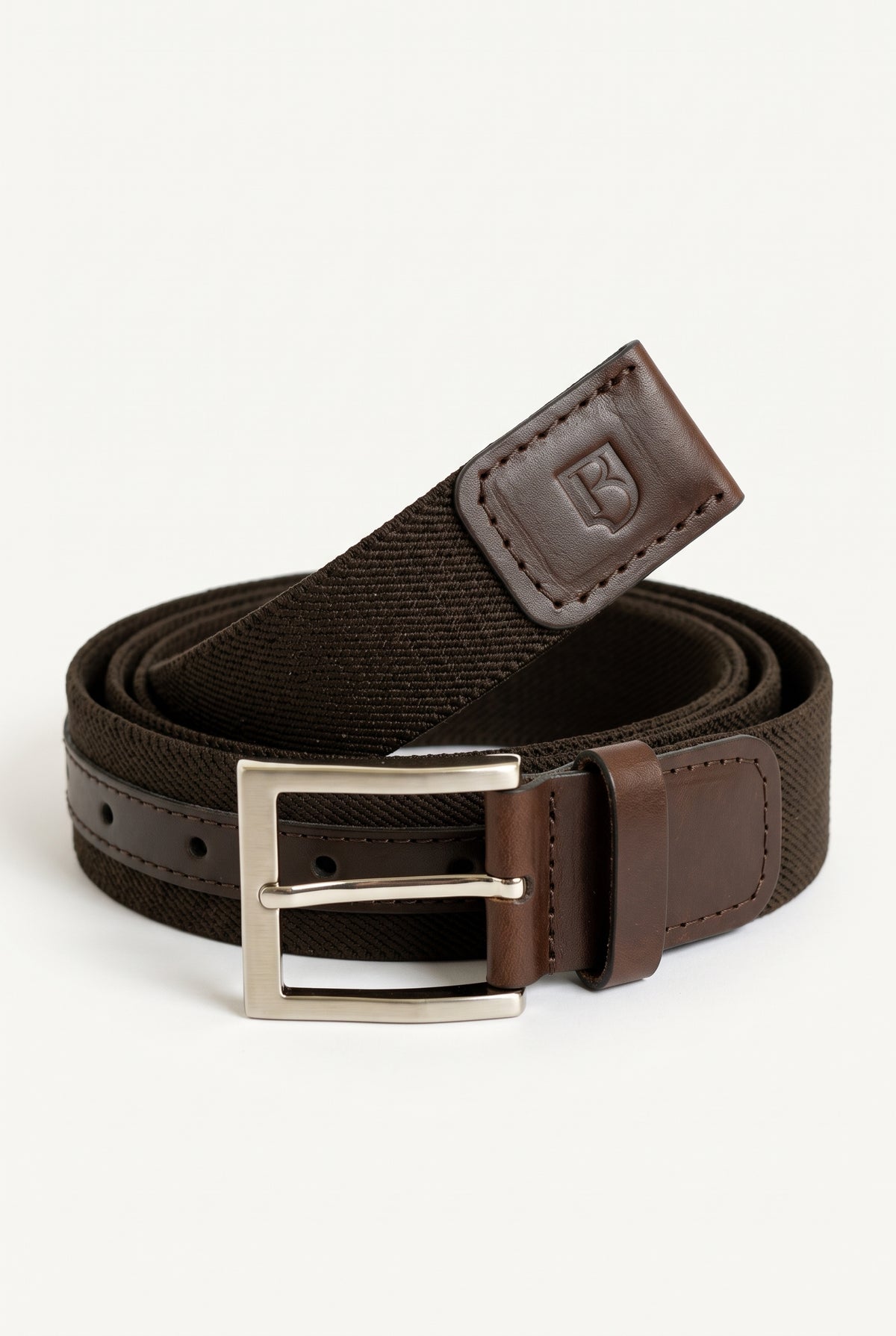 Cinto Masculino Casual em Couro Legítimo com Elástico